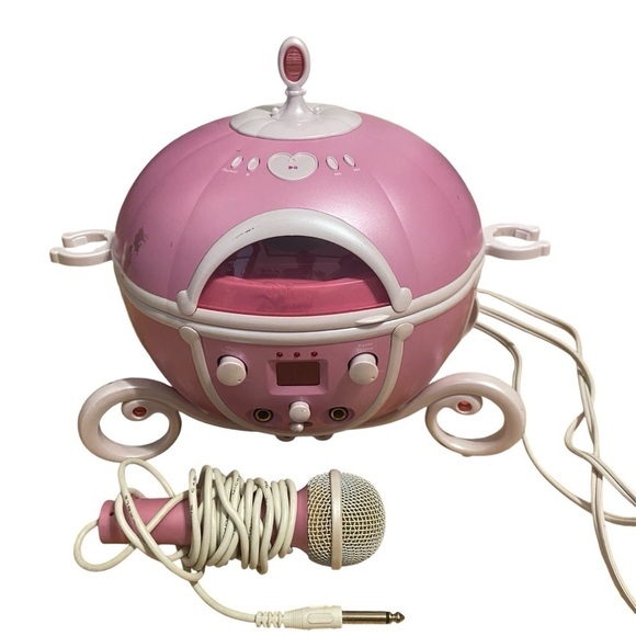 Vintage Disney Cinderella Carriage Boom Box Karaoke CD Player 2008 Princess